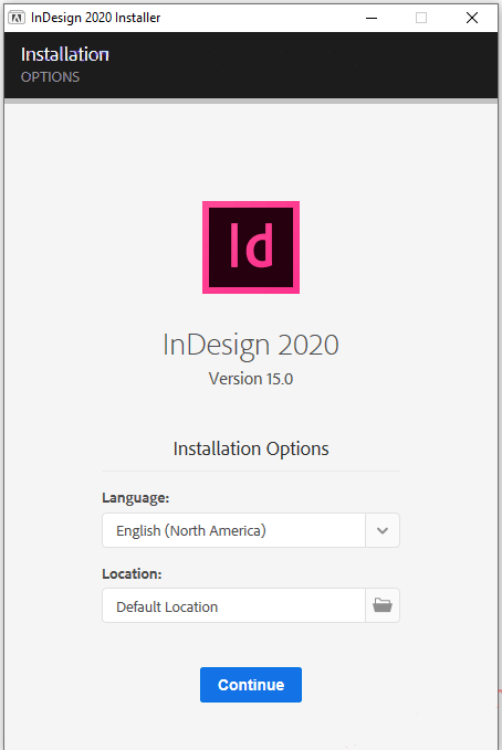 cài đặt Adobe InDesign CC